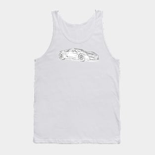 Lykan Hypersport Supercar Racing Wireframe Tank Top